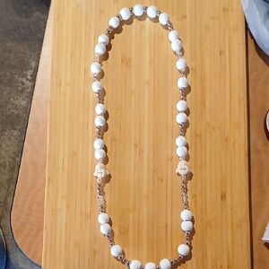 Elegant White Buddha Beaded Necklace